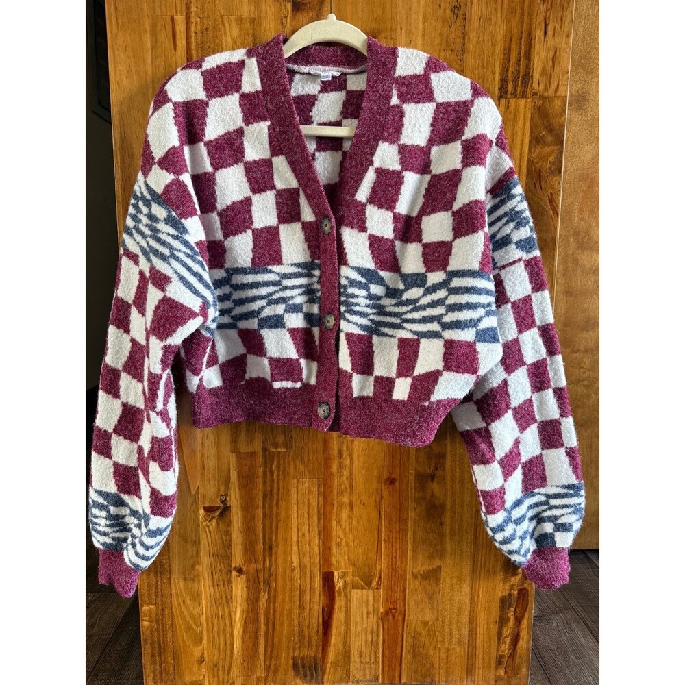 Ascot and Hart Cropped Cardigan Sz. XS Red, White and Blue